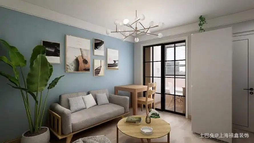 38m一居室温馨设计客厅北欧极简客厅设计图片赏析