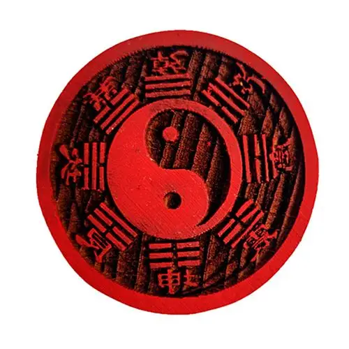 太极乾坤先天八卦印道印道用品圆形桃木印