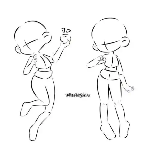 人体速写人体练习q版人体