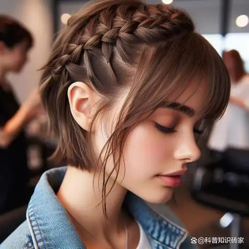 短发的扎法多种多样,可以根据个人的发质,脸型和风格来选择.
