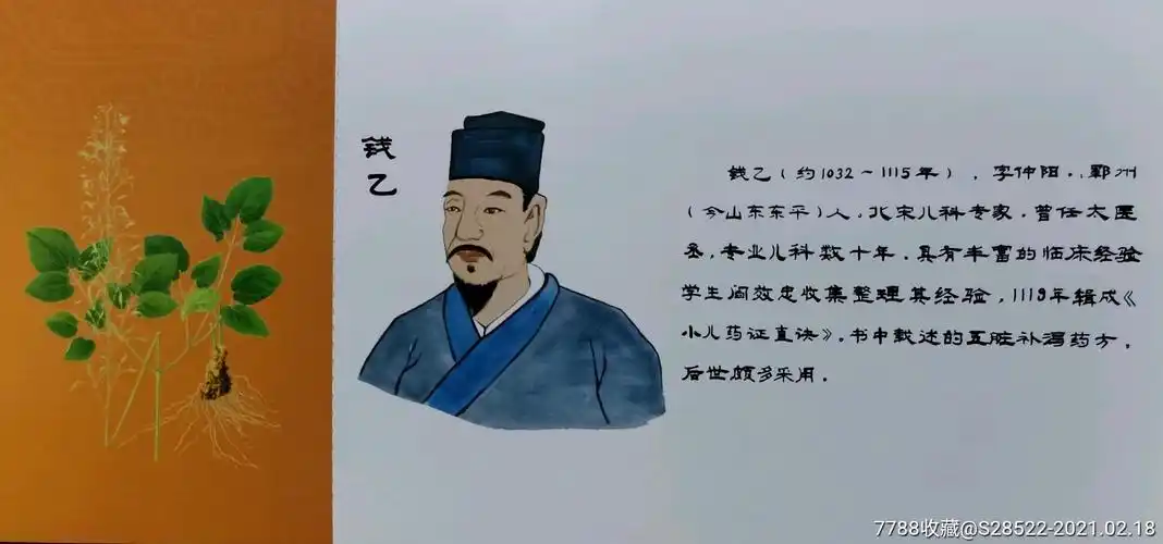 宋代著名儿科医学家--钱乙--中医药专题明信片