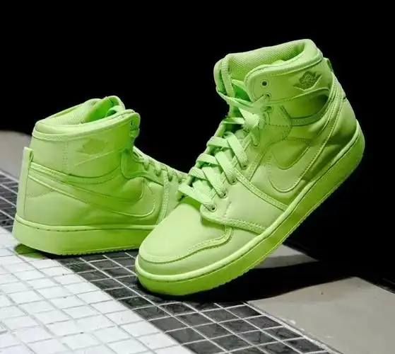 air jordan 1 ko aj1碧梨联名款荧光绿球鞋,清新一抹绿,海淘攻略-55