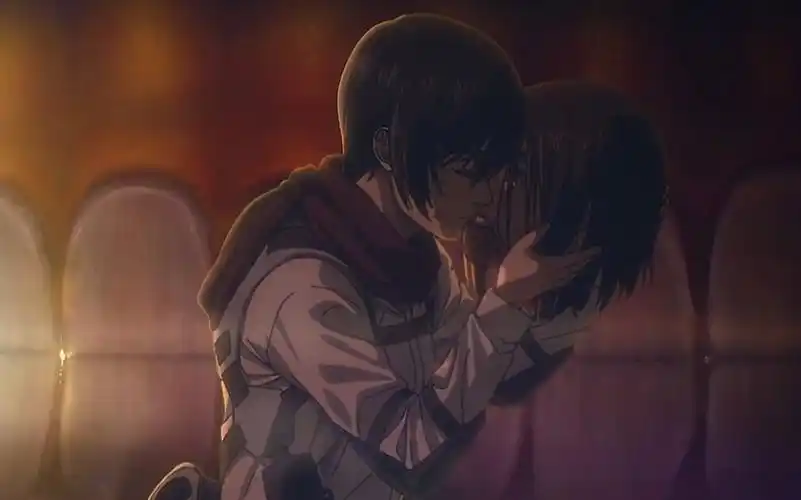 【进击的巨人最终季后篇】三笠燃爆,神之一吻.