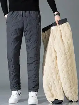 加绒加厚棉裤男士冬季羊羔绒超厚裤子外穿保暖东北特厚休闲秋冬款