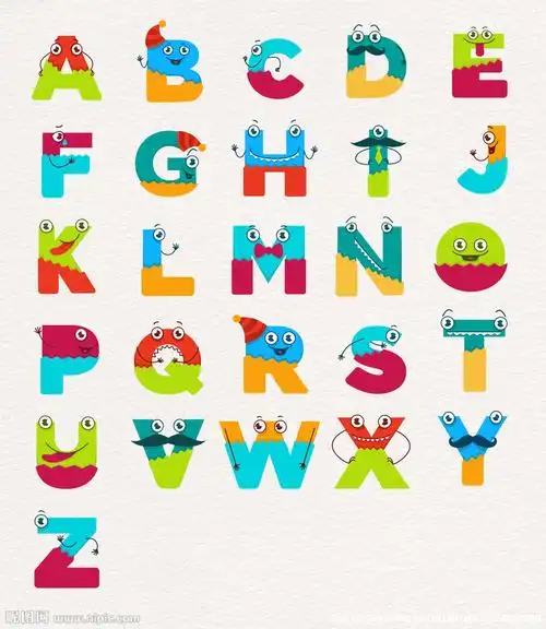 26个英文卡通字母设计图__其他图标_标志图标_设计图库_昵图网nipic.