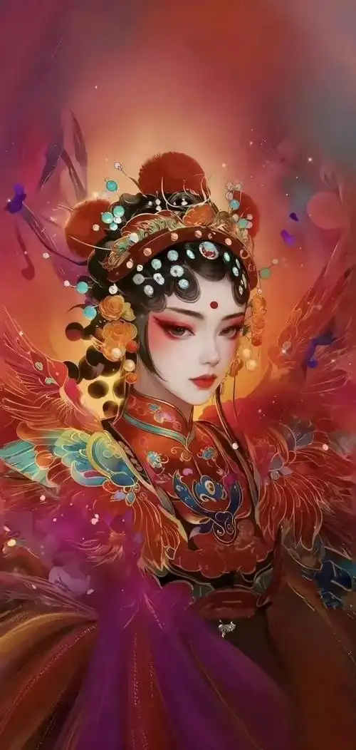 壁纸分享,国潮京剧版高清手机壁纸