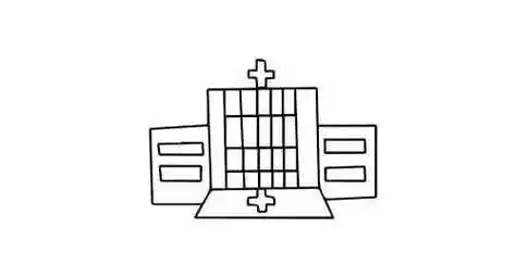 彩色医院简笔画图片大全 简单又漂亮医院简笔画教程画法