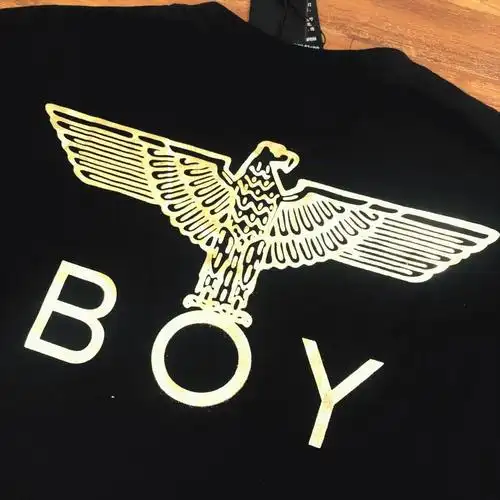 boy2019专柜款烫金短袖青岛出货专柜订单烫