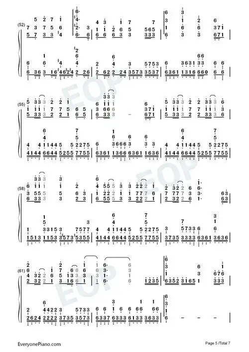 请笃信一个梦-姜子牙片尾曲双手简谱预览5
