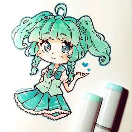 q版人物萌图女可爱简笔画定制卡通头像可爱萌男生微信头像女生情侣简