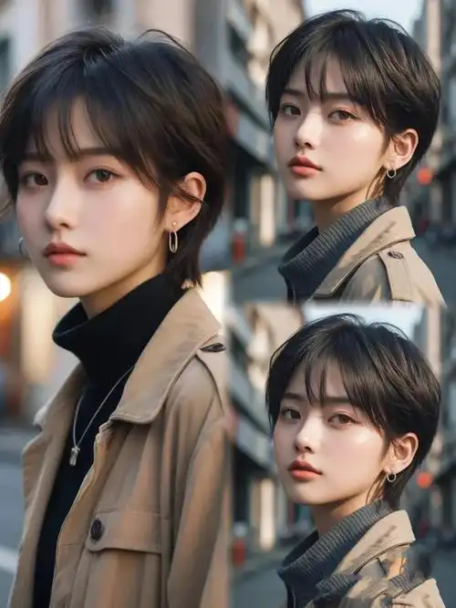 韩式气质减龄短发 适合圆脸方脸鹅蛋脸长脸国子脸以及瓜子脸修饰脸型