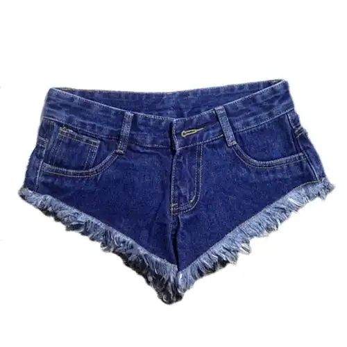 性感夜店ds演出领舞短裤包臀三角毛边牛仔牛仔裤