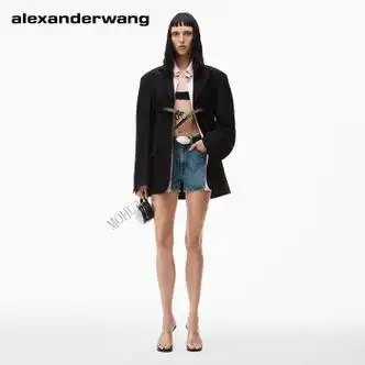 亚历山大王女士shorty高腰牛仔短裤 复古中靛蓝 24【图片 价格 品牌