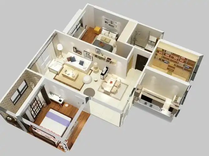 3d俯视全景图客厅效果图客厅效果图客厅效果图书房效果图书房效果图