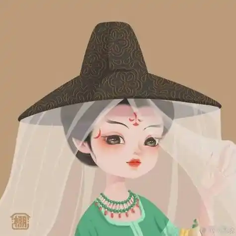 q版汉服靓女头像一整个被可爱住了古风楼兰乐器