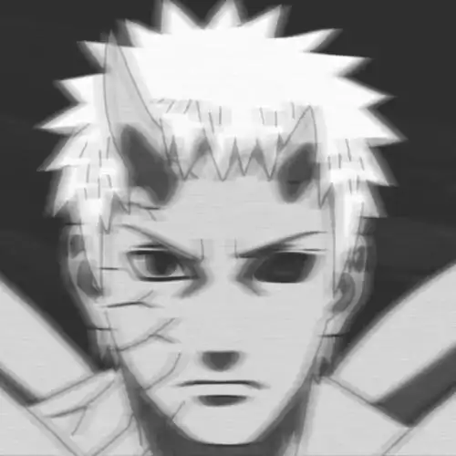 火影忍者带土头像黑白版