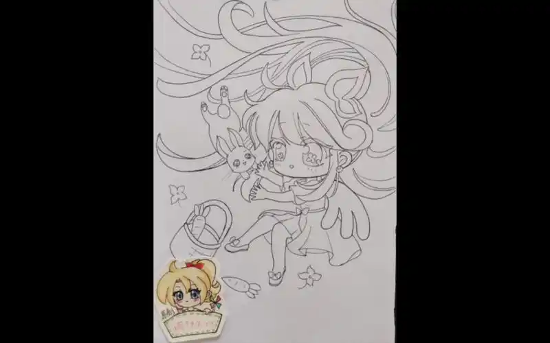 手绘迷你世界柔柔女孩这样画好看吗