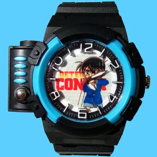 名侦探柯南防水手表动漫激光麻醉红外线儿童手表多功能学生石英表