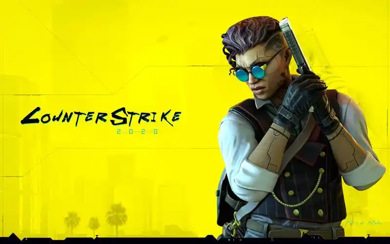 40秒做一张csgo的赛博朋克2077风格海报