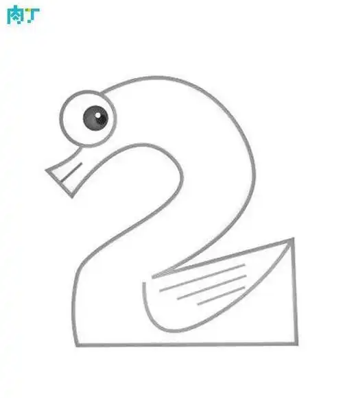 儿童有趣的创意diy动物数字简笔画1到9绘画教程