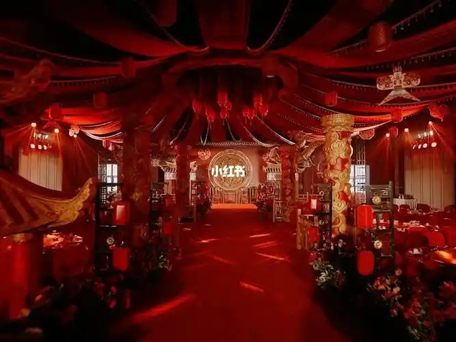 临泉梦幻季婚庆酒店大型中式婚礼场景布置