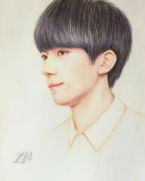 易烊千玺手绘256106610725五年后