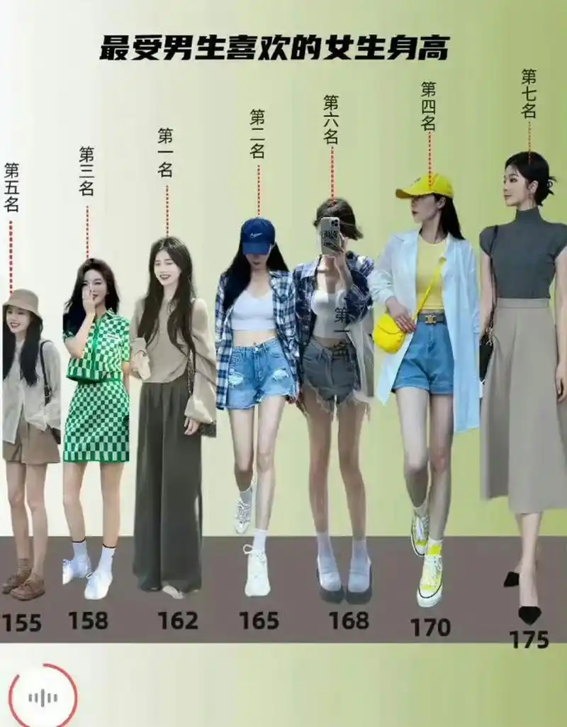 最受男生欢迎的女生身高,长得高的女生果然没啥排面,不过为啥这图片都