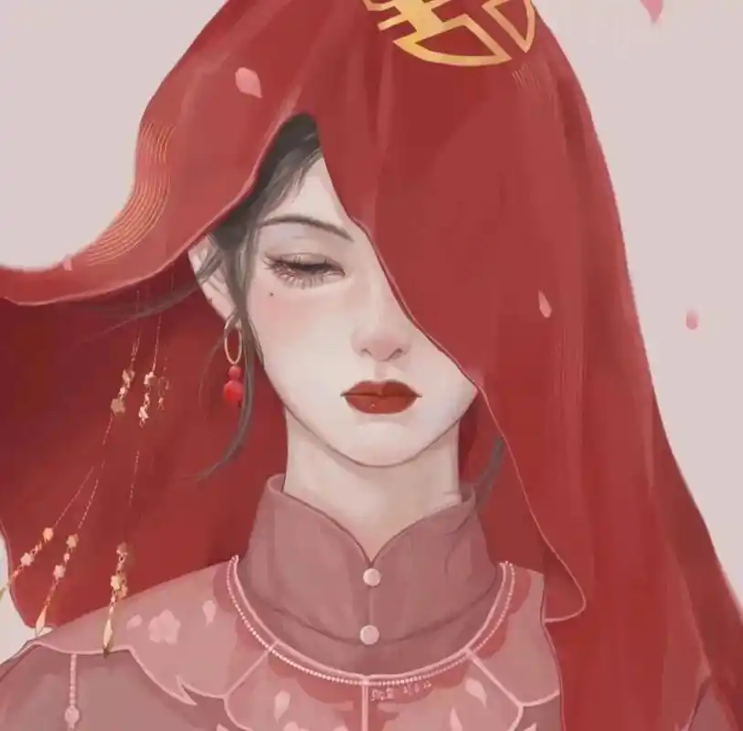 红色系古风动漫头像|生活有望穿秋水的期待,也会有的意想不到的欣喜