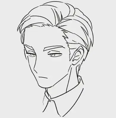 成都水彩之翼教你漫画男生背头发型画法