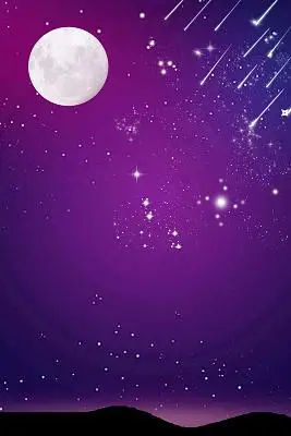 紫色简约大气星空结合星球流星紫色星空海报背景