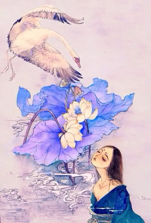 彼岸花.手绘,古风.