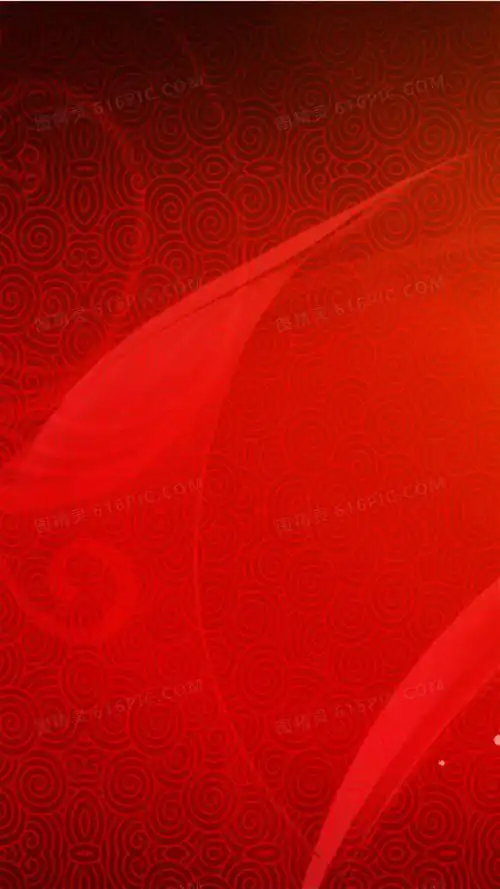 红色祥云psd分层h5背景素材