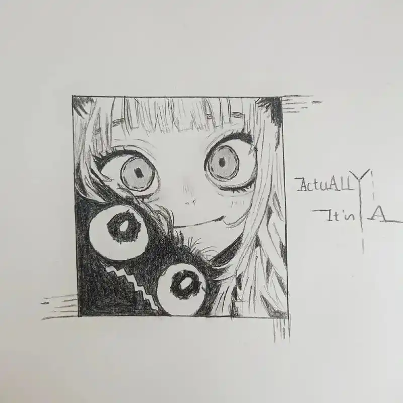 临摹 #二次元 #病娇 #动漫手绘 #铅笔 - 抖音