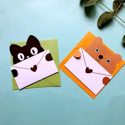 生日祝福迷你毕业留言小卡片纸 diy 贺卡韩国创意儿童节可爱卡通