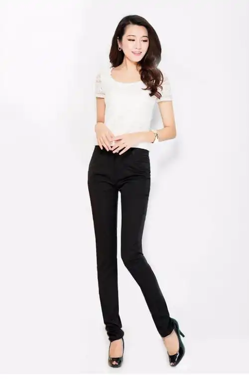 2017夏薄款休闲裤加长宽松女裤浅色大码小脚裤长裤子光滑面料抗皱