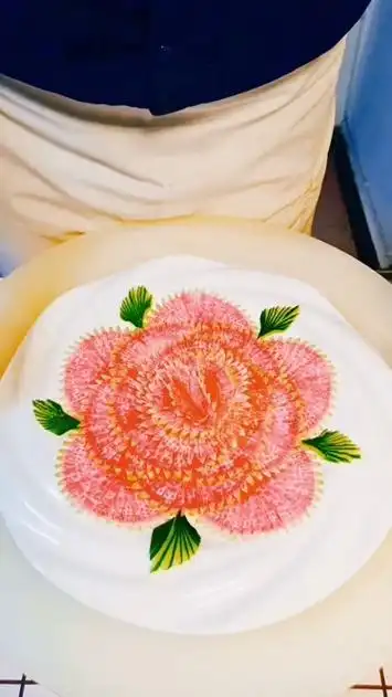 大红大紫#花样水果拼盘制作 #食品雕刻 #摆盘花做法 #创意盘饰 #创意