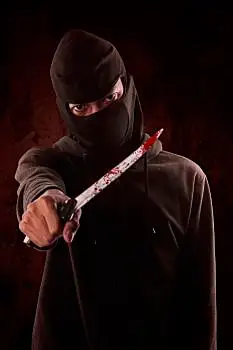 恐怖分子,拿着,刀,血,恐怖主义