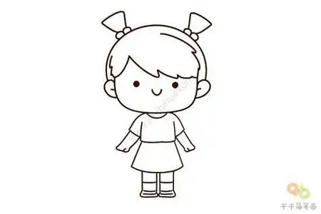 简笔画人物女孩 小学生(简笔画人物女孩幼儿园) -【爱个性】