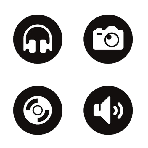 简单生活黑白图标素材图片