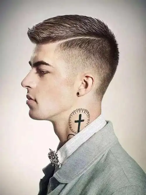 偏分复古背头油头 微波浪卷