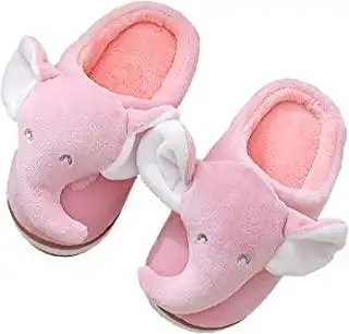 成人中性冬季温暖卡通动物拖鞋,舒适*泡沫动物形状拖鞋,卡通大象拖鞋