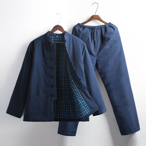 唐装棉袄男中国风棉服盘扣老粗粗布棉衣中式民族服装