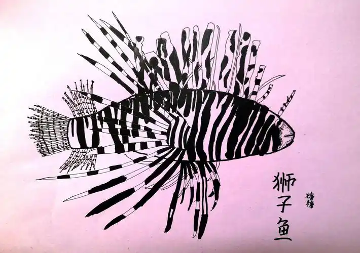 优彩少儿美术大师班2020第19轮《狮子鱼》