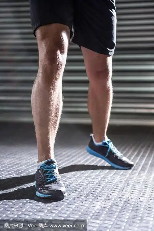 肌肉发达的男性的腿