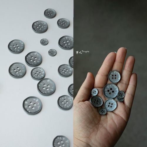 事儿 合金四孔纽—复古不规则扣子 设计师辅料金属纽扣11/20/25mm