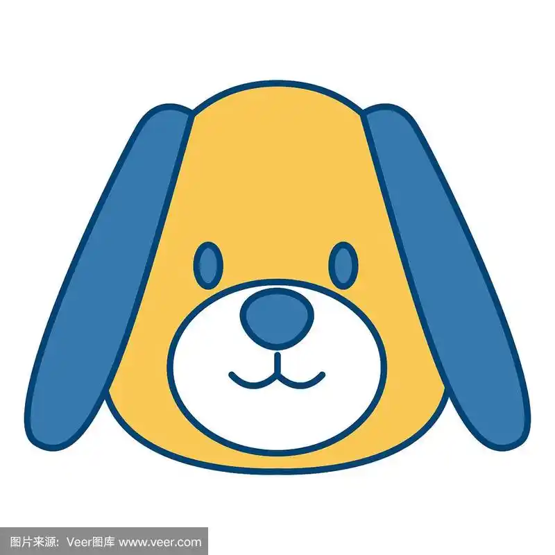 可爱的狗头卡通