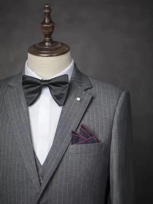 marco西服定制|灰色条纹西服