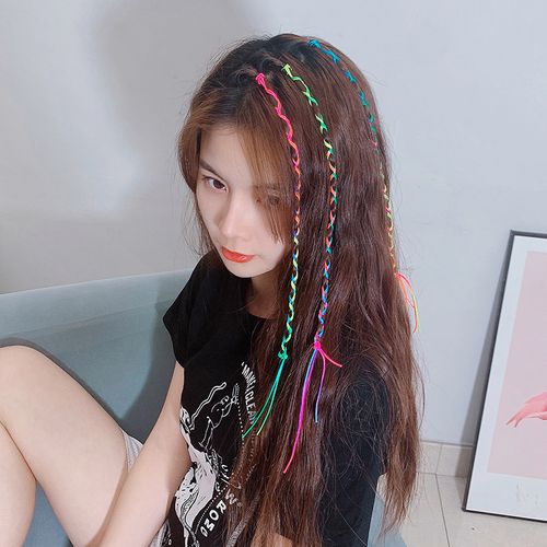 编发彩绳头绳七彩丝带脏辫神器儿童脏脏彩色发饰
