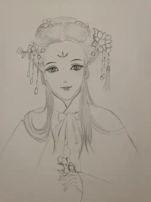 铅笔画:古风美女,这才是我最喜欢的调调 - 简书