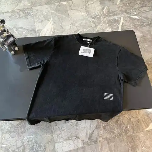 alexander wang aw 亚历山大王水洗做旧侧腰logo印花短袖t恤